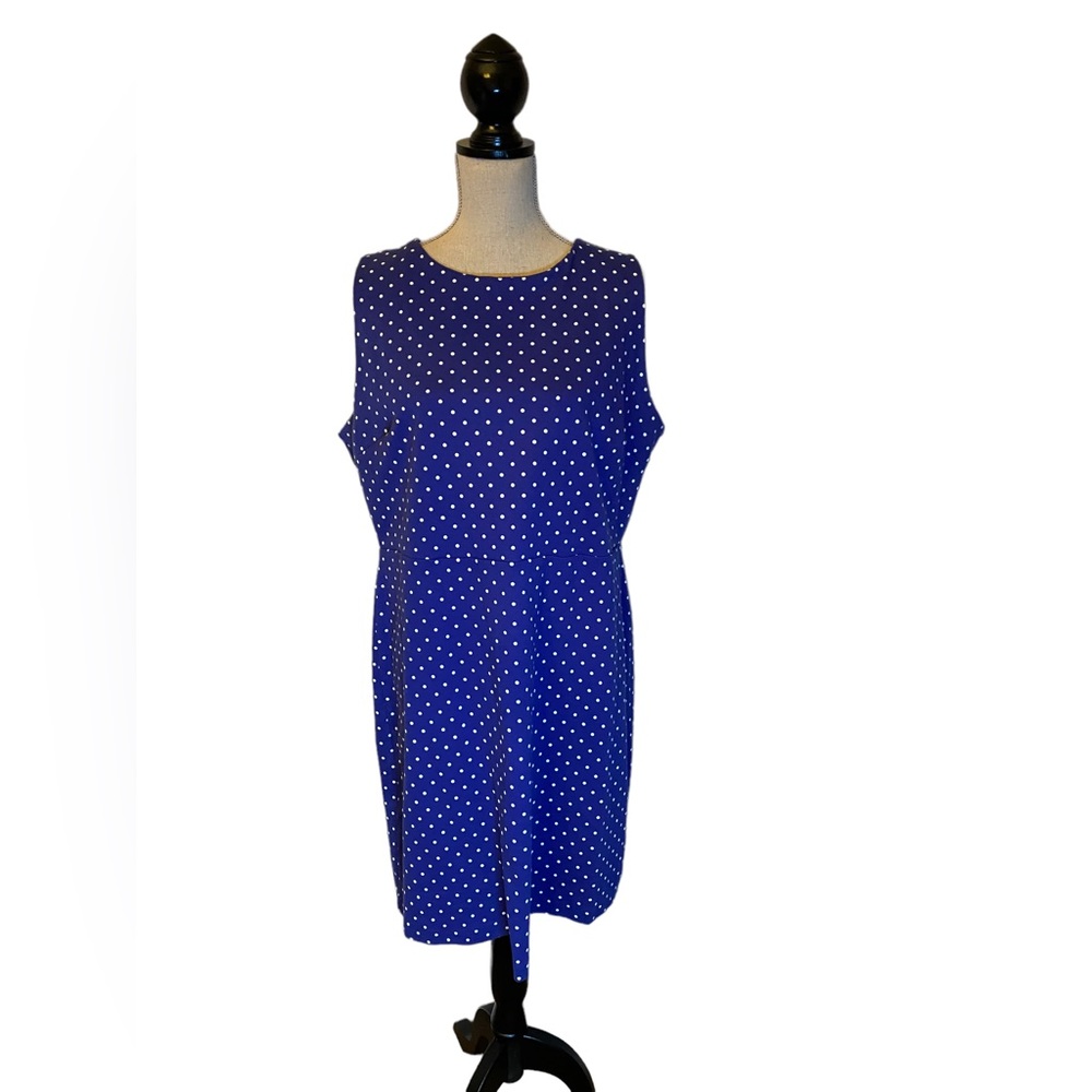 Cotton Shift Dress - polka dot